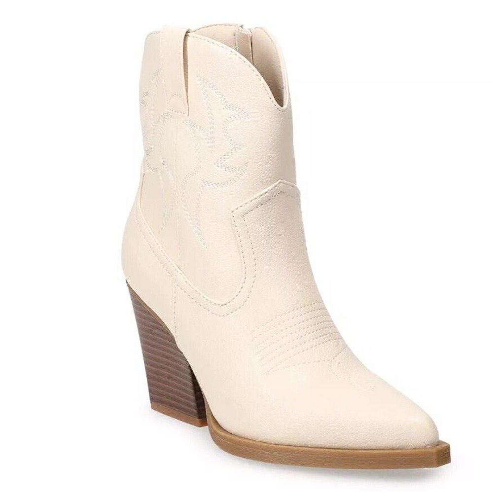 SO® Tapanga Short Western Women's Boot Bone Colored Size 8